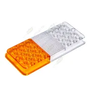 Рассеиватель переднего светодиодного фонаря МТЗ бело-оранжевый