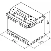 Аккумулятор (АКБ) обратная полярность [0] 61 а/ч 242х175х175