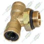 Фитинг (тройник) Т-образный; трубка ф12мм/ Рнаруж=М22х1,5/ трубка ф12мм BPW (1970-2021)