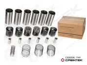 Поршневая группа (на двигатель) дв. WP12 (поршень-6 шт, гильза-6 шт, палец-6 шт, стопор-12 шт, кольца поршневые - 18шт)