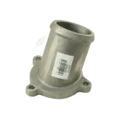 Патрубок (силумин) ф55 L=85; кругл.фланец с ушами 3отв.ф7, кривой, входящий ОЖ металл Cummins Газел