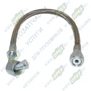 Шланг ВД ф12 L=515 Г=М18+К21/Г=М18+К21; 1 фитинг 90 град., в стальн.оплетке, подачи смазки к ТКР Cummins 6ISBe,6ISDe