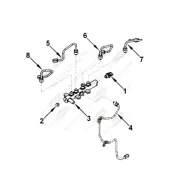 Рампа топливная дв. Cummins (0445224025) 4ISBe (КамАЗ, ЛиАЗ, МАЗ, НефАЗ, ПАЗ) DONFFENG DFL 06->> // FORD CARGO C ISC 06->> // TATA PRIMA 8x4 CUM ISLe_