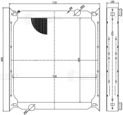 Радиатор водяной 290-336 л.с. HOWO