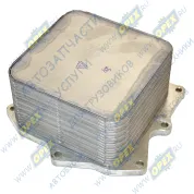 Теплообменник (охладитель) масляный120х120 h=73; 8отв.крепления ф6 Газель Бизнес,Некст (дв.Cummins ISF 2.8)