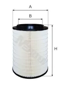 Фильтр воздушный A=297 B=200 H=498 КАМАЗ-5490 (основной) liebherr