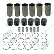 Поршневая группа (на двигатель) дв. WP12 (поршень-6 шт, гильза-6 шт, палец-6 шт, стопор-12 шт, кольца поршневые - 18шт)