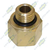 Фитинг Штуцер Рнаруж=М14х1,5/Рвнутр=М16х1,5 К=19 L=38 КГ1/4 прямой/прямой ---наружная/внутренняя