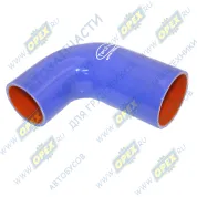 Шланг (патрубок) кривой ф60/70 L=110/150 Г-образный, радиатора верхний КАМАЗ СИНИЙ силикон
