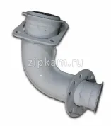 Патрубок ф65/ф90 L1=162 L2=120 квадр.флан.4отв/кругл.фл 8отв.,приемный КАМАЗ-ЕВРО