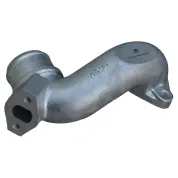 Патрубок кривой (2 изг. алюм.) ф58 L=210 2 ромбич. флан. 44х70 2 отв. М8х1,25/65х98 2 отв. ф11 теплообменника