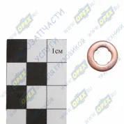 Кольцо (медь) С/И ф7х15х1.5 (вн.4-х гранник) распылит теплозащита, форсунка вспрыска Cummins, медь ф7х15х1,5 (внутр. 4-х гранник)