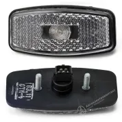 Фонарь габаритный белый светодиод 12/24в (колодка плоская 2 клеммы АМР) крепеж шпильки, между шпильками 50мм