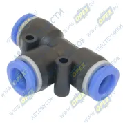 Фитинг (тройник) Т-образный; трубка ф8/ф8/ф8мм (цанга) UNIVERSAL (1970-2020)