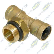 Фитинг (тройник) Т-образный; трубка ф12мм/ Рнаруж=М22х1,5/ трубка ф12мм BPW (1970-2021)