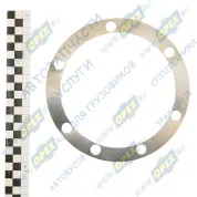 Прокладка (сталь) ф140х180х0,2; 7отв.ф13, регулировочная муфты подшипника заднего моста ГАЗ-33104,Валдай