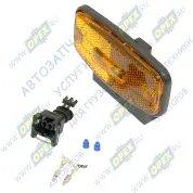 Фонарь габаритный оранжевый светодиод 12/24в (колодка плоская 2 клеммы АМР) крепеж шпильки