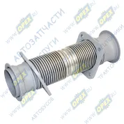 Рукав глушителя (металлорукав) L=360 ф80 2 квадр.фланца по 4отв. ф10 Евро-2,3