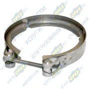 Хомут турбокомпрессора V-образный зажим, ф104-112, INOX Cursor Stralis