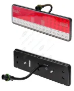 Фонарь задний КАМАЗ,МАЗ левый светодиодный с проводом (задний ход снизу)