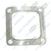 Прокладка (сталь) квдрат. 111х111 внутр. 77х77 4 отв. ф12 турбокомпрессора КАМАЗ-54901
