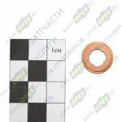 Кольцо (медь) С/И ф7х15х1.5 (вн.4-х гранник) распылит теплозащита, форсунка вспрыска Cummins, медь ф7х15х1,5 (внутр. 4-х гранник)