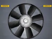 Вискомуфта вентилятора с крыльчаткой (ф654 мм - 8 лопастей); КамАЗ-54115 дв. 740.30, 740.31, Cummins ISBe (с 2007г.)