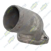 Патрубок отводящий радиатора силумин L=160 ф70/фланец 2отв.ф10 ,без отвода