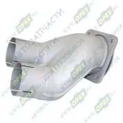 Тройник L=260 квадратный фланец 4отв.ф10/2 выхода ф96 коробки переключ.газов к глушителю в сб.