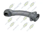 Труба приемная L=650 ф63/квадр.фл 4отв.ф12