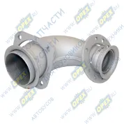Патрубок ф65/ф90 L1=162 L2=155 квадр.флан.4отв/кругл.фл 8отв.,приемный КАМАЗ-ЕВРО