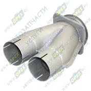 Тройник L=305 2отв d=95 1отв.ф115 квадрат.фланец 4отв глушителя