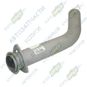 Труба выпускная ф72х76 L=675; квадрат.фланец 3отв. ф10