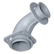 Патрубок ф65/ф90 L1=162 L2=120 квадр.флан.4отв/кругл.фл 8отв.,приемный КАМАЗ-ЕВРО