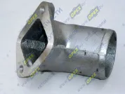 Патрубок отводящий радиатора силумин L=160 ф70/фланец 2отв.ф10 ,без отвода