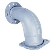 Патрубок ф65/ф90 L1=147 L2=155 квадр.флан.4отв/кругл.фл 8отв.,приемный КАМАЗ-ЕВРО