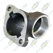 Патрубок перепускной трубы (Урал) водяной кривой L=105 ф48х58 силумин