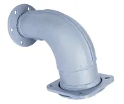 Патрубок приемный L=340 квадр.флан.4отв/кругл.фл 6отв. к ТКР Schwitzer (Евро-2)