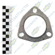 Прокладка (м/асбест) треуг. 112х112; фвнутр=67; 3отв.ф10 приемной трубы ГАЗон Некст,ГАЗ-3308,3309,33106,Газель,Соболь,Валдай (дв.Cummins)