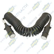 Кабель (24В; ISO1185 (Type N) 7 полюсов) электрический прицепа (спиральный) L=7500