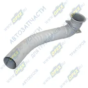 Труба ф90 L=780 квадрат.фланец 125х125; 4отв.ф11 кривая, передняя