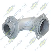 Патрубок ф65/ф90 L1=178 L2=120 квадр.флан.4отв/кругл.фл 8отв.,приемный КАМАЗ-ЕВРО