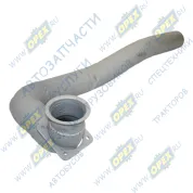 Труба кривая (сталь) ф90 квадр.фл. 4отв.ф10 L=1200 приемная левая к металлорукаву в сб.