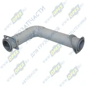 Труба ф95 L=830 квадрат.фланец/треуг.фланец, кривая, передняя