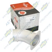 Патрубок нижний выхлоп МАЗ ( L=280 ф110/квадрат.фланец 4отв.ф12) под 30 градусов