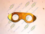 Пластина стопорная болтов крепления цапфы 92х35 h=1,5 2отв.ф21