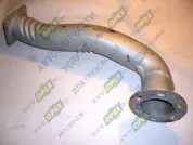 Труба приемная L=820 квадр.фл 4отв./кругл. (под чешку) ЯМЗ-238 (кроме МАЗ-53366)