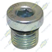 Пробка DIN908 М10х1 h=14 под внутр. шестигр-к 5 (с уплот. кольцом РТИ)
