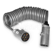 Кабель (24В; ISO1185 (Type N) 7 полюсов) электрический прицепа (спиральный) L=5500