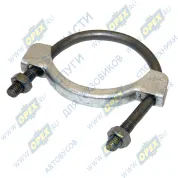 Хомут L=107 h=40 ф68,5 со стремянкой (L=95х70 М8х1,25) трубы глушителя в сборе ГАЗ-53,Газель,ЗИЛ,Камаз